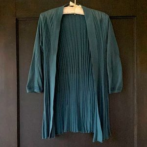 Anthropologie Dark Teal Cotton swing cardigan, size XS